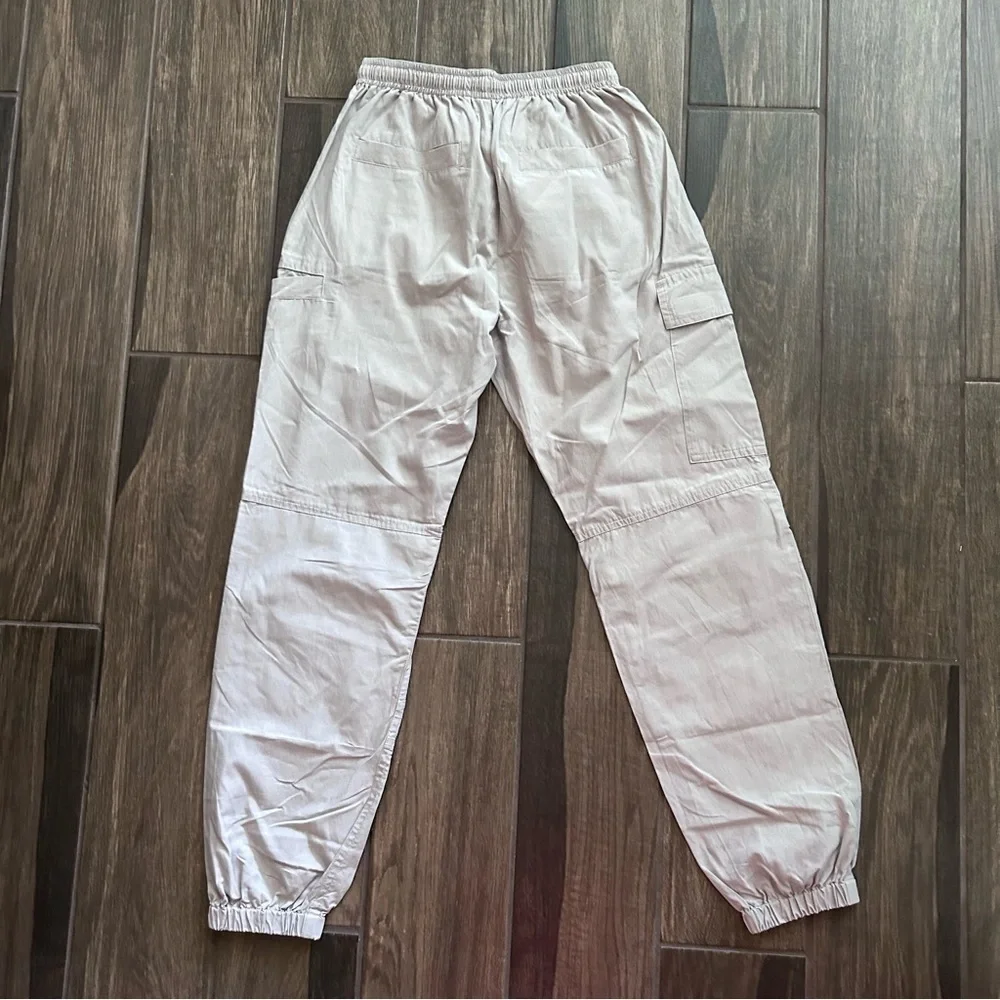John Elliott Cotton Himalayan Cargo Jogger Pants in Dove  Grey Sz 0/XS